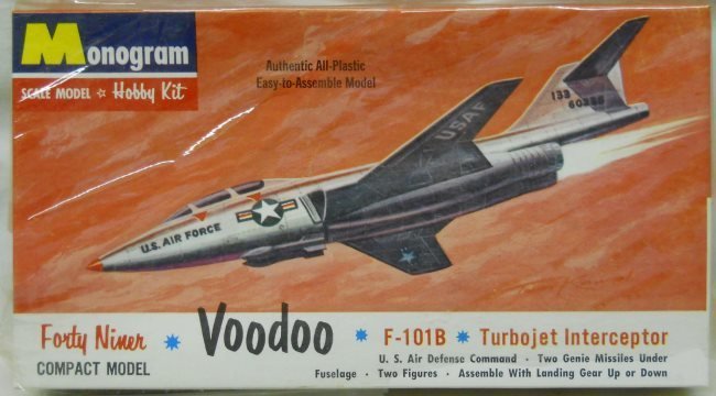 Monogram 1/109 F-101B Voodoo Forty Niner Issue, P401-49 plastic model kit